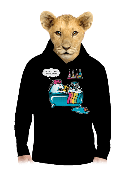 Ako sa stať jednorožcom detská mikina klokanka Black