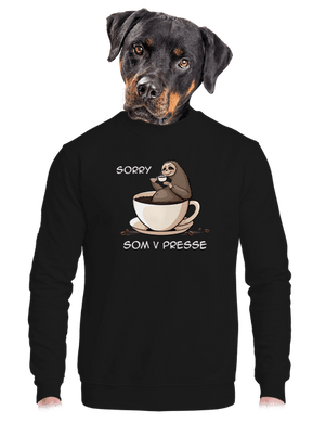 V presse unisex mikina bez kapucne Black
