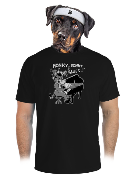 Honky donky blues pánske športové tričko Black