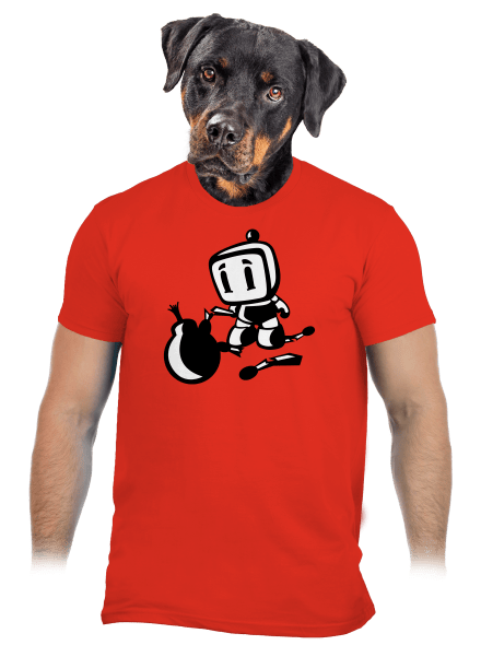 Bomberman pánske tričko Fiery Red