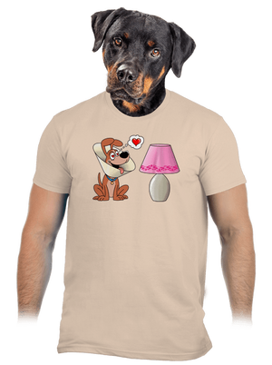 Zamilovaný pes pánske tričko Sand