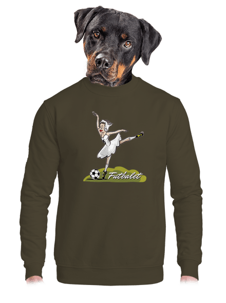 Futbalet unisex mikina bez kapucne Urban Khaki