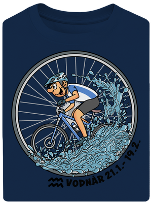 Cyklistický horoskop: Vodnár unisex tričko oversized Midnight Blue
