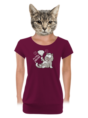 Macko a Micka dámske tričko s lemom Rhododendron