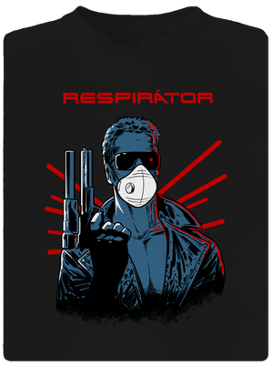 Respirátor pánske športové tričko Black