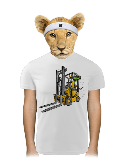 Ještěrka detské športové tričko White