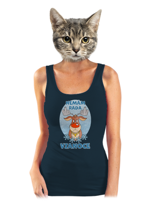 Nemám rád Vianoce dámske tielko klasické Navy