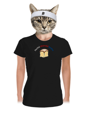 Poctivá buchta a klobása dámske športové tričko Black