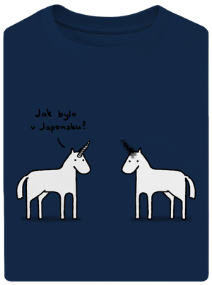 Pornorožec unisex tričko oversized Midnight Blue