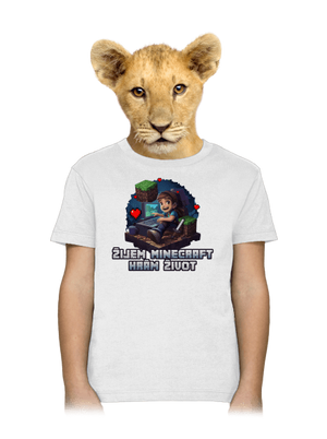 Žijem Minecraft detské tričko White