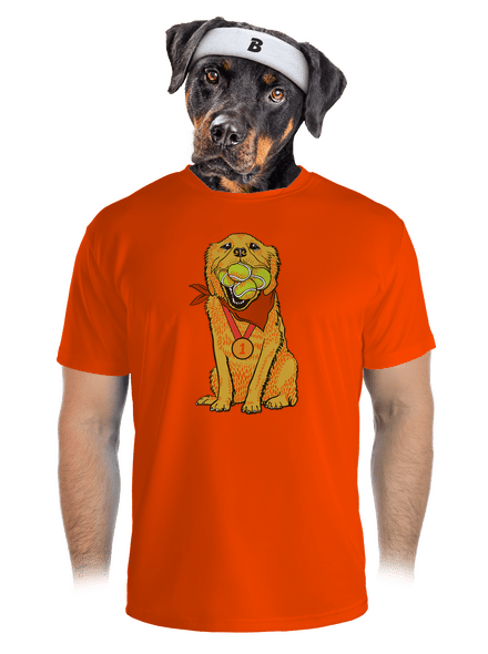 Zlatý retriever pánske športové tričko Neon Orange