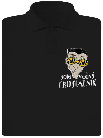 Večný tridsiatnik pánska polokošeľa Black