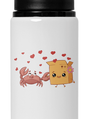 Krab a krabica flaša na vodu White