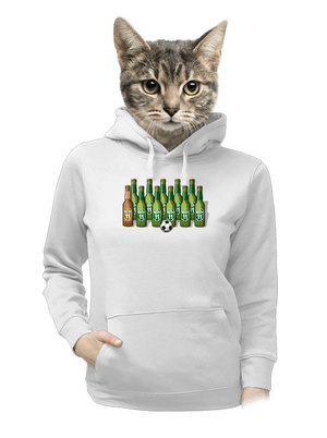 Futbalová jedenástka dámska mikina klokanka White