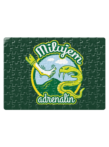 Milujem adrenalín puzzle White