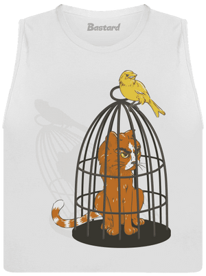 Vtáčia odplata dámske tielko voľné White