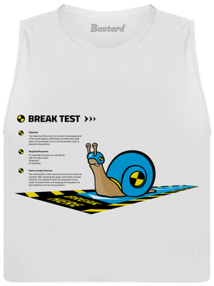 Snail test dámske tielko voľné White