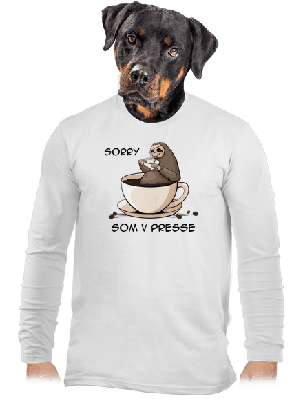 V presse pánske dlhý rukáv White