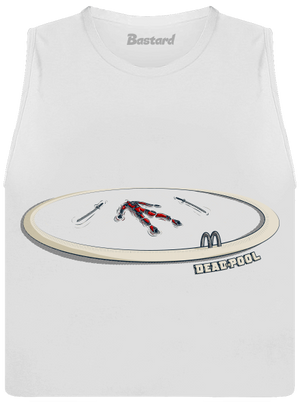 Dead in pool dámske tielko voľné White