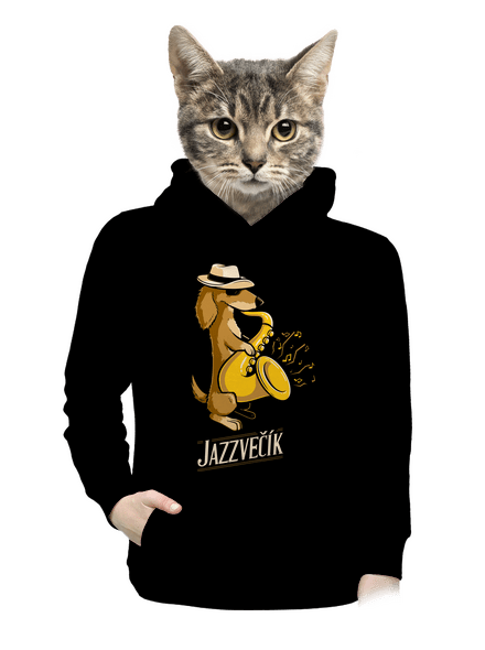 Jazzvečík dámska mikina klokanka Black