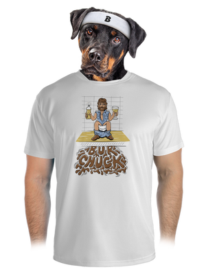 BurChuck pánske športové tričko White