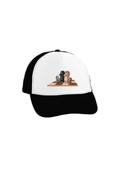 Šachová rodina šiltovka truckerka Black cap