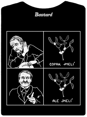 Cimrman: Copak jmelí dámske tričko s lemom Black