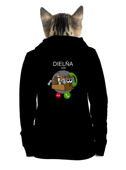 Dielňa volá dámska mikina na zips Black