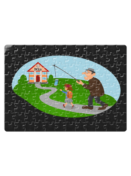 Naspäť do školy puzzle White