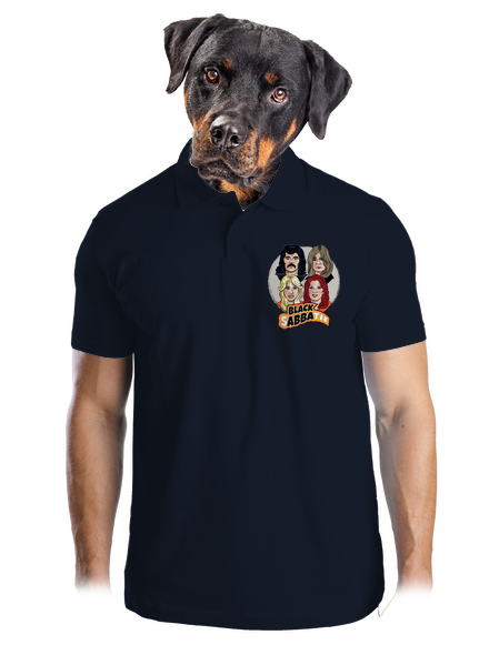 Black Abba pánska polokošeľa Navy Mal