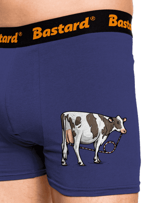 Cow drink boxerky Blue Navy
