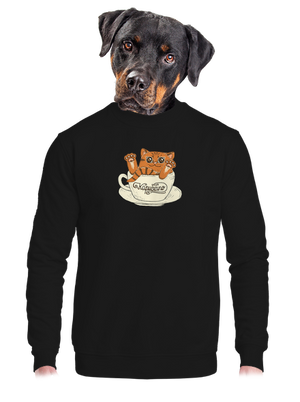 Kapučičíno unisex mikina bez kapucne Black