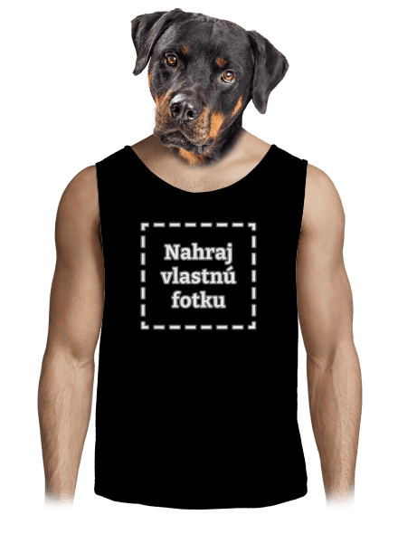 Vlastná potlač pánske tielko Black