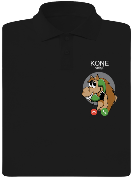 Kone volajú pánska polokošeľa Black