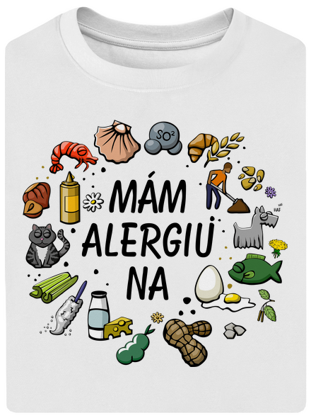 Mám alergiu na... + fix unisex tričko oversized White