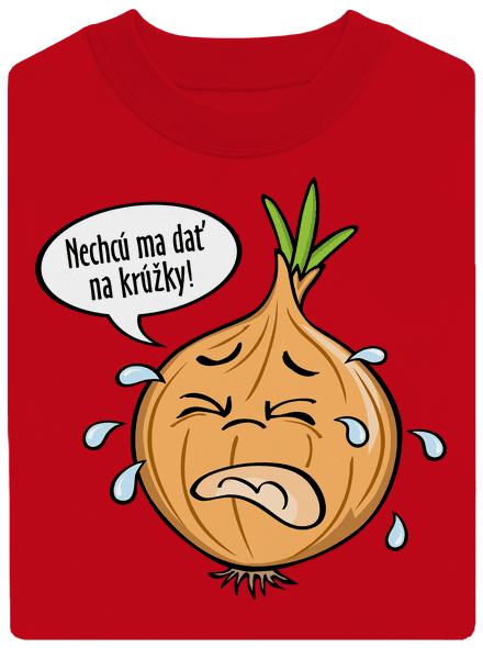 Cibuľa na krúžky unisex mikina bez kapucne Red