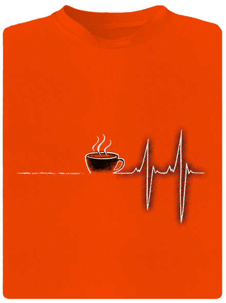 Coffee help pánske športové tričko Neon Orange