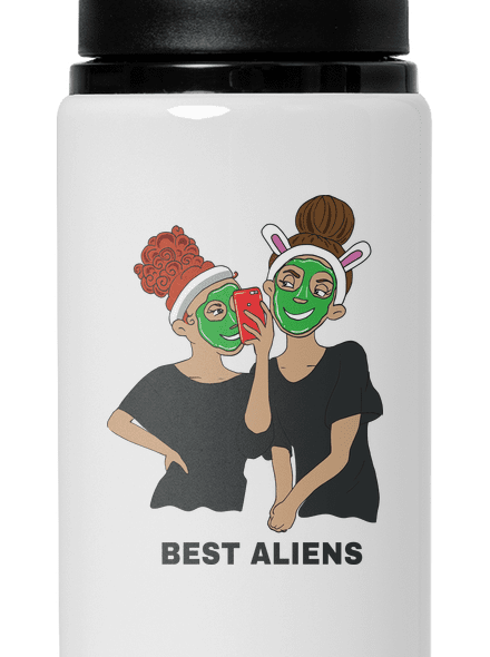 Best aliens flaša na vodu White