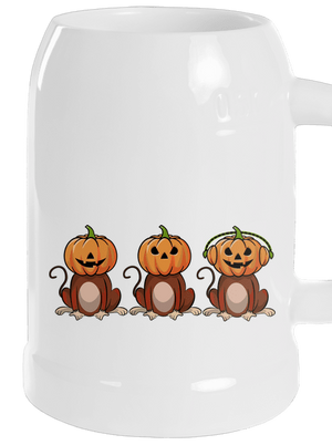 Halloween opičky polliter White