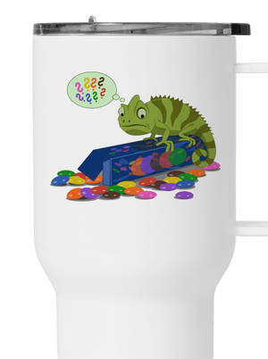 Zmätený chameleón termohrnček White