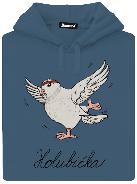 Holubička dámska mikina klokanka Denim