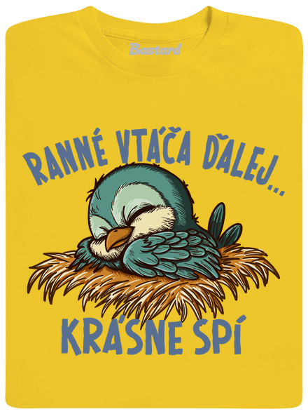 Ranné vtáča spí detské tričko Gold