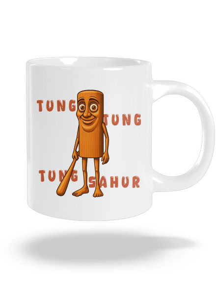 Tung Tung Tung Sahur – Italian Brainrot veľký hrnček White