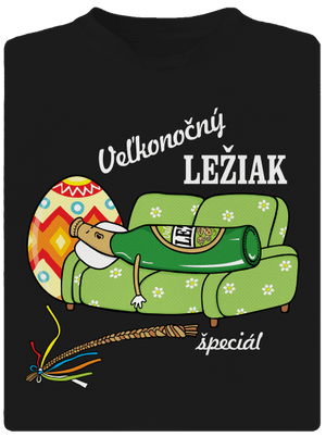 Veľkonočný ležiak pánske športové tričko Black