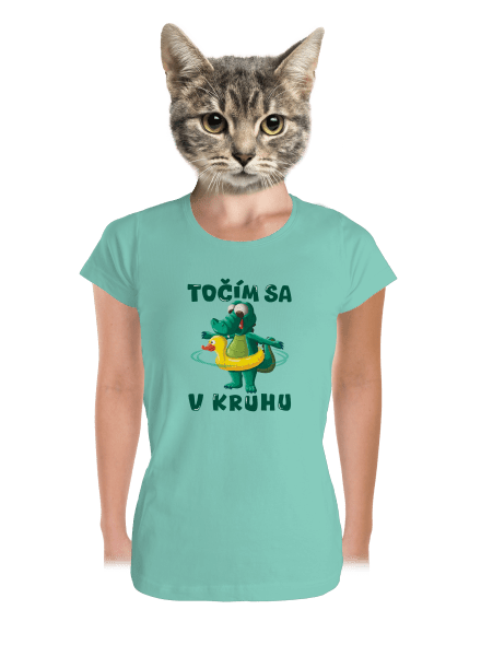 Točím sa v kruhu dámske tričko prémium Mint Mal