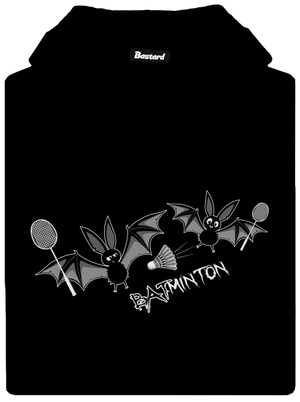 Batminton dámska mikina klokanka Black