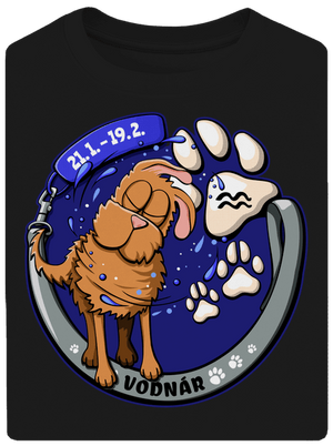 Psí horoskop: Vodnár unisex tričko oversized Black