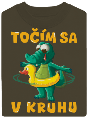 Točím sa v kruhu unisex mikina bez kapucne Urban Khaki