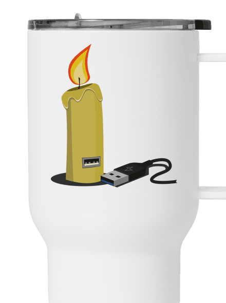 USB sviečka termohrnček White