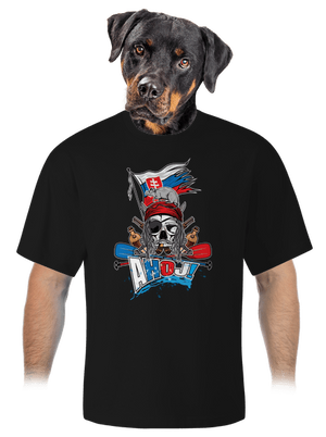 Ahoj unisex tričko oversized Black